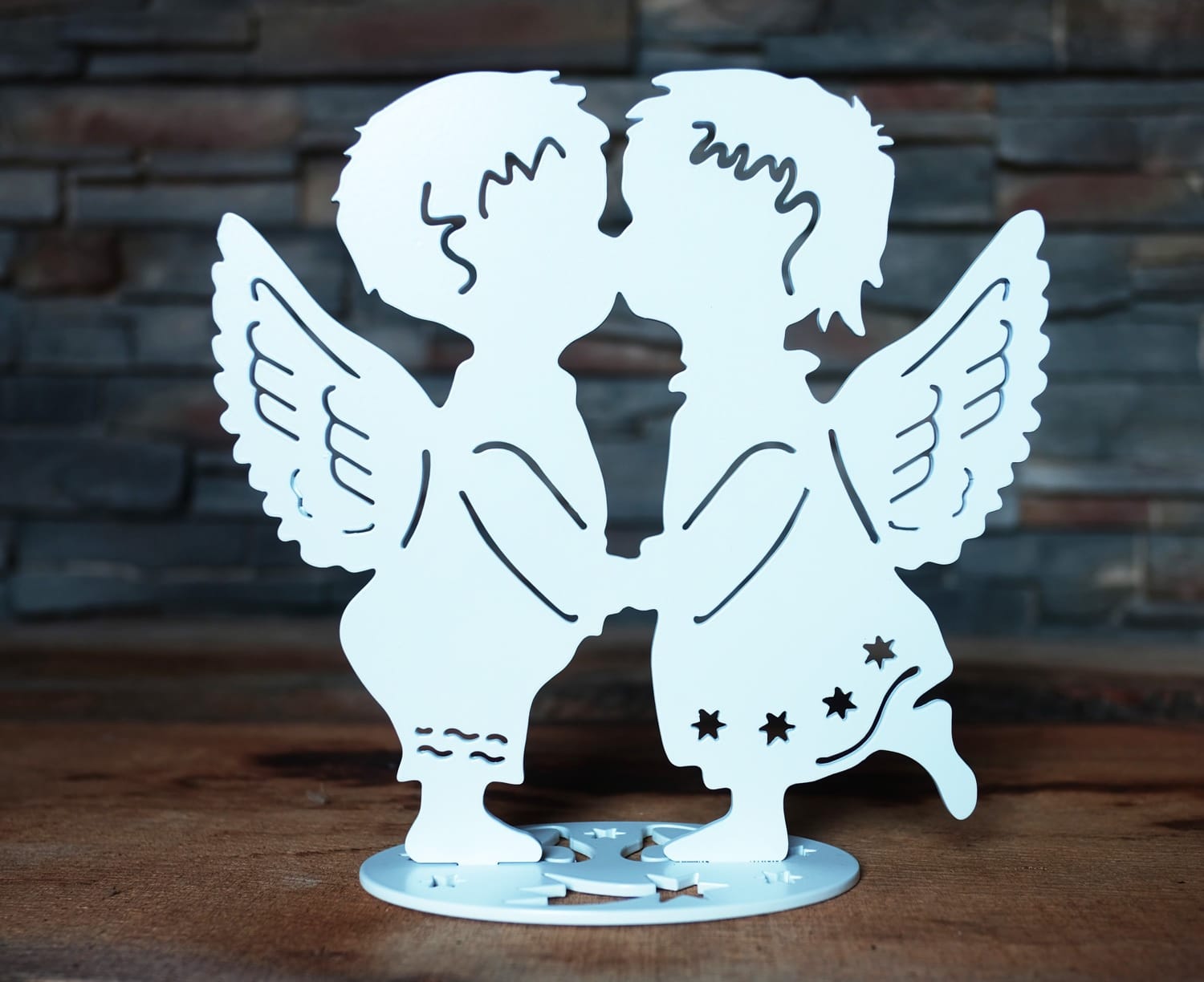 andilci-bila-01 Bílá CNC vánoční dekorace s motivem andělů