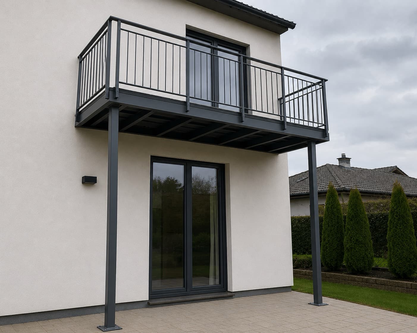 balkon na sloupech samonosny